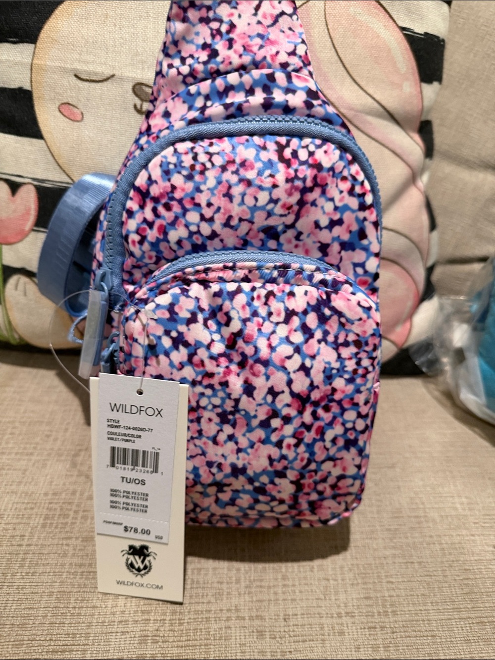 Wildfox Pink, Blue & Purple Confetti Sling Bag